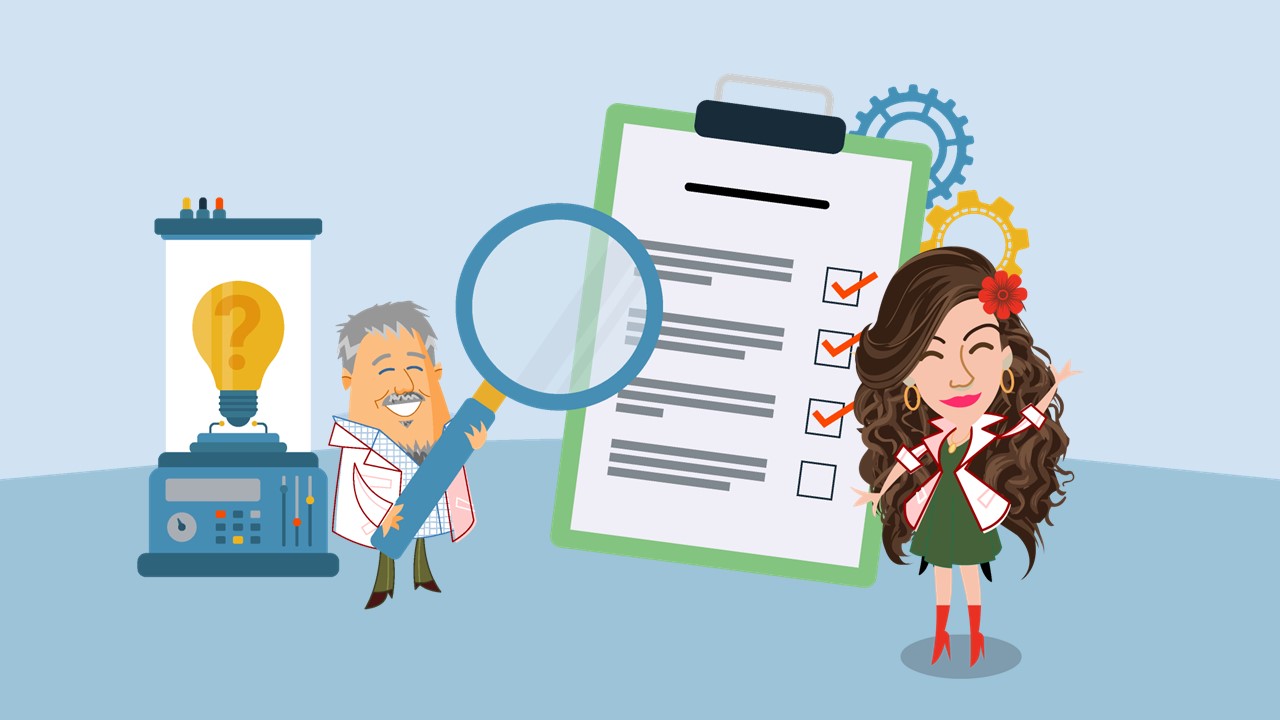 Background slide A cartoon scientist shows charts from a trip to ASCO 2025.